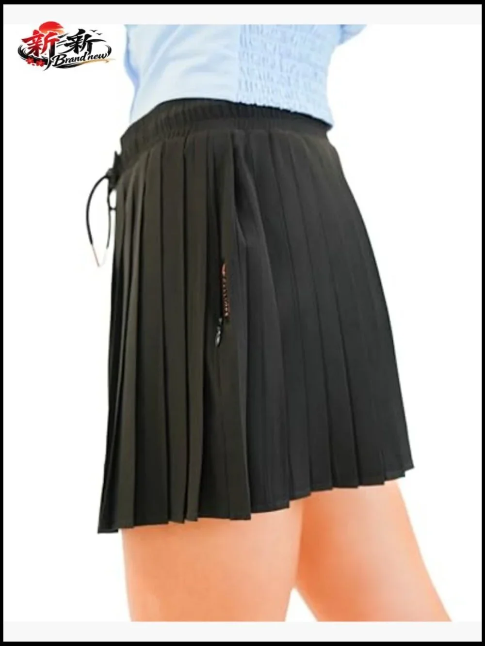 Lightweight Pleated Skort with 4-Way Stretch, Quick-Dry, Hidden Pockets